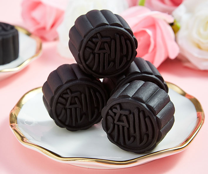 定制桃山皮流心巧克力月餅